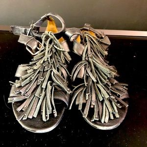 Kenneth Cole NY fringe sandals. Used.